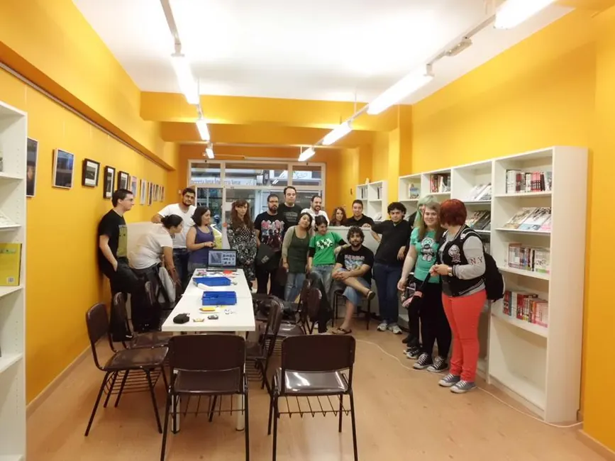 Fotografía de grupo nun encontro cultural