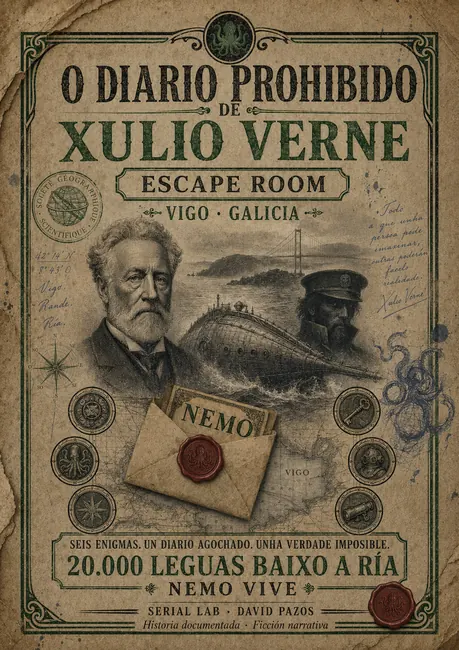 Poster orixinal Escape Room Xulio Verne